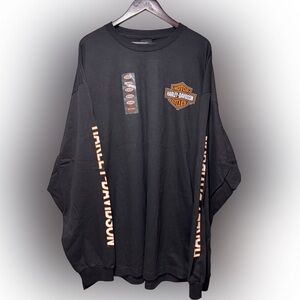 Vintage Y2K Harley Davidson Alcatraz San Fransisco Black Long Sleeve Tee 3XL NWT